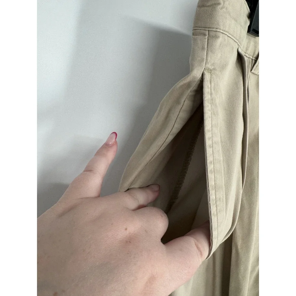 Polo Golf Ralph Lauren Links Chino Pants Mens 34x34 Khaki Straight Leg Pleated